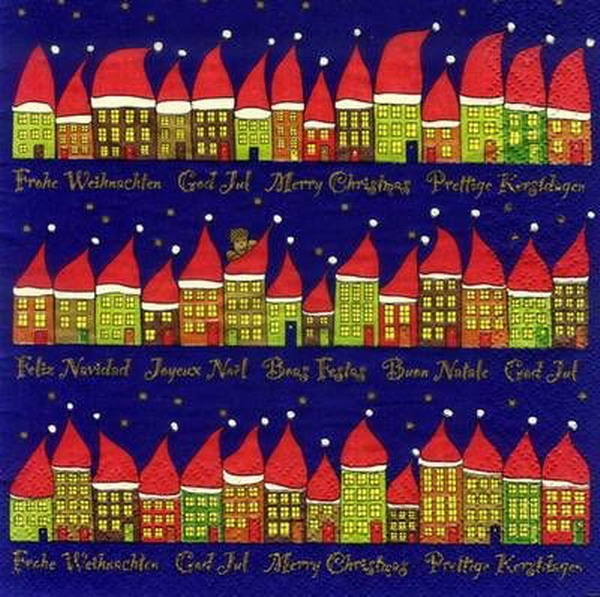 s8504 - X-Mas Häuschen - Napkins - Package - 20 pcs.