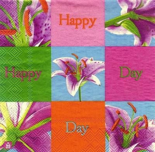 s8512 - Happy Day - Servietten - Packung - 20 Stück