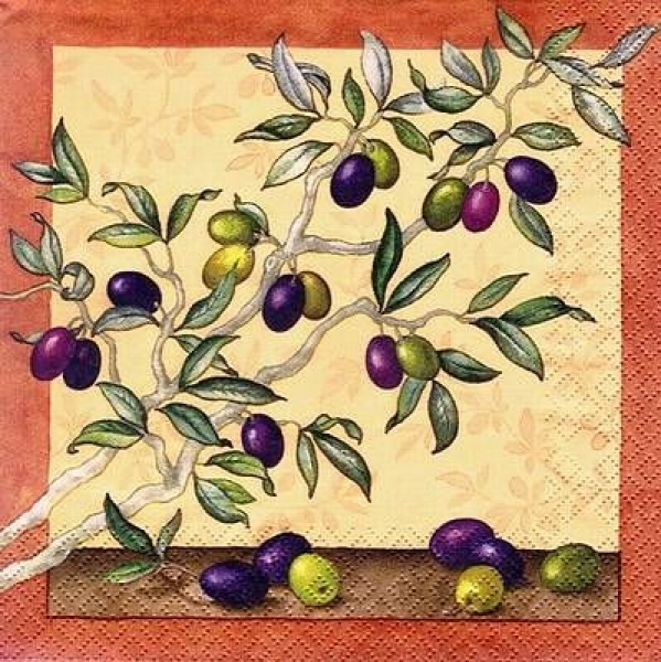 s8531 - Oliven - Napkins - Package - 20 pcs.