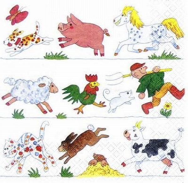 s8533 - Bauernhof - Servietten - Packung - 20 Stück