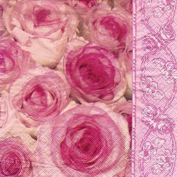 s8585 - Sweet Roses - Napkins - Package - 20 pcs.