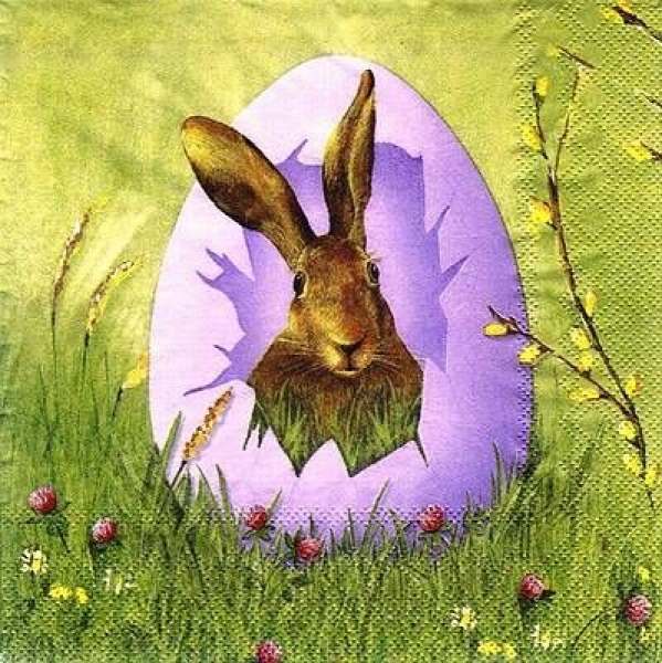 s8601 - Easter Outlook - lilac - Servietten - Packung - 20 Stück