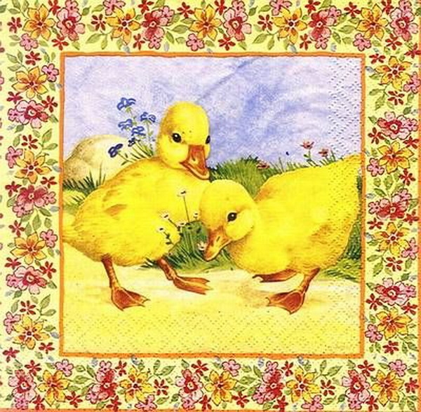 s8685 - Ducklings - yellow - Servietten - Packung - 20 Stück