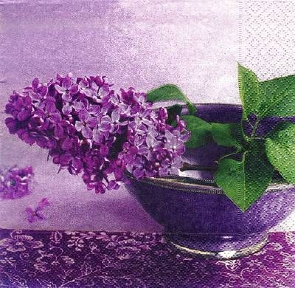 s8763 – Flieder – Servietten – 33 x 33 cm - Packung – 20 Stück