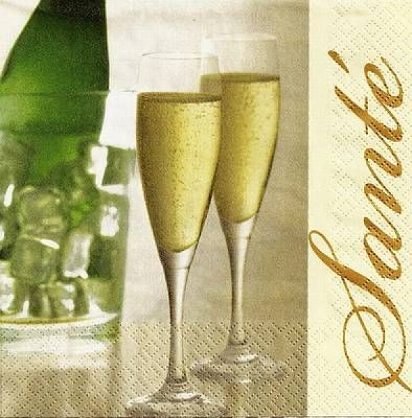 s8846 - Champagner - Servietten - Packung - 20 Stück