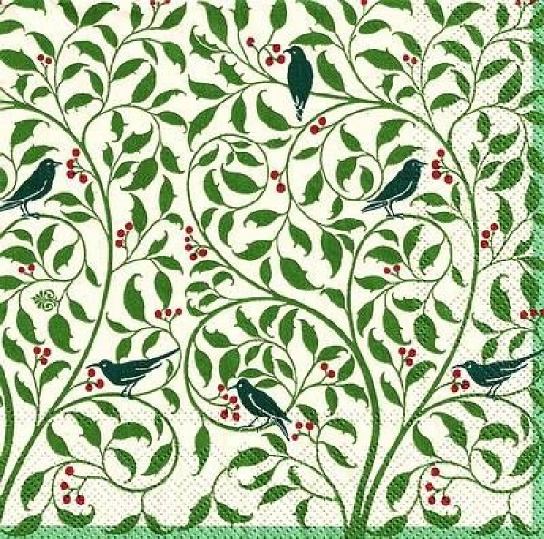 s9149  - Willow Birds - green - Napkins - Package - 20 pcs.