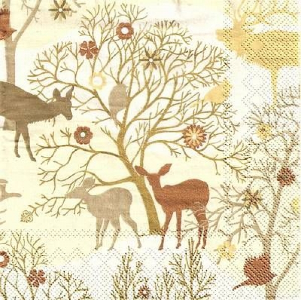 s9201 - Enchanted Forest - cream - Napkins - Package - 20 pcs.