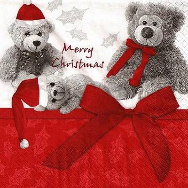 s9220 - Bears with Bow - Napkins - Package - 20 pcs.
