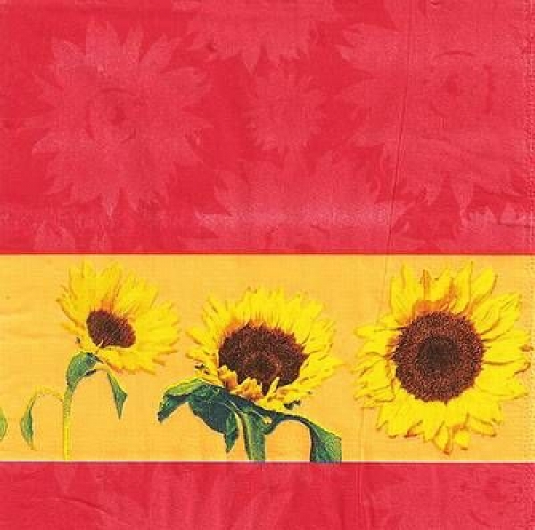 s9362 - Sonnenblumen - Servietten - Packung - 40 Stück