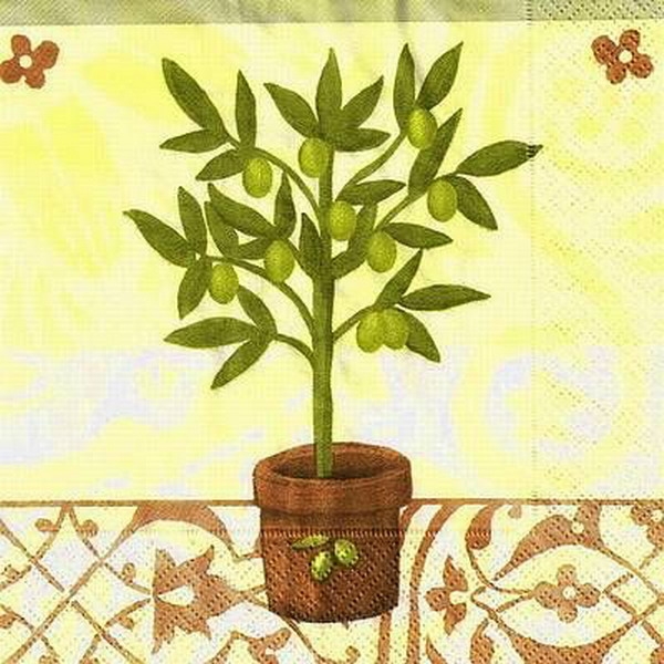 s9381 - Olive Tree - Napkins - Package - 20 pcs.