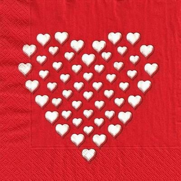 s9388 - Red Love - Servietten - Packung - 20 Stück