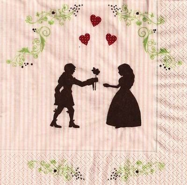 s9427 - First Love - Servietten - Packung - 20 Stück