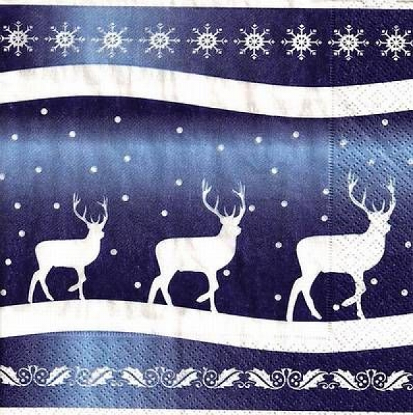 s9429 - Blue Deer - Servietten - Packung - 20 Stück