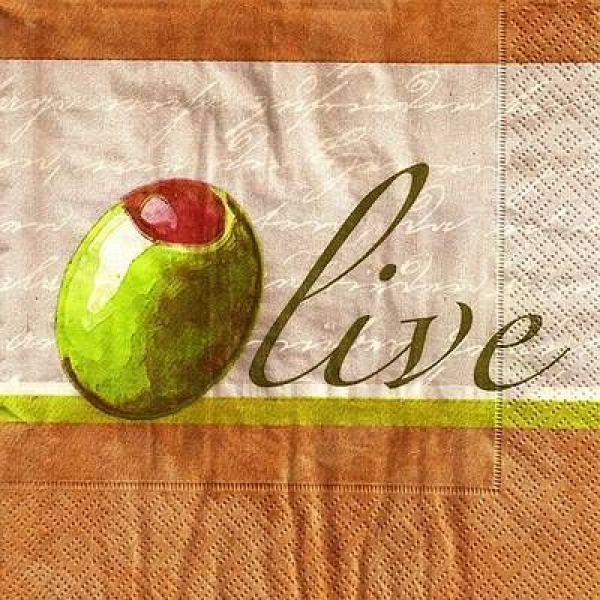 s9433 - Filles Olive - Servietten - Packung - 20 Stück