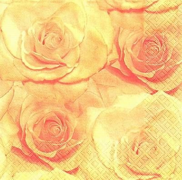 s9439 - Rose Poetry - peach - Napkins - Package - 20 pcs.