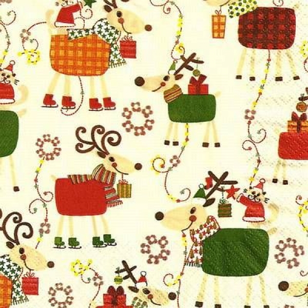 s9477 - Sweet Reindeers - Napkins - Package - 20 pcs.