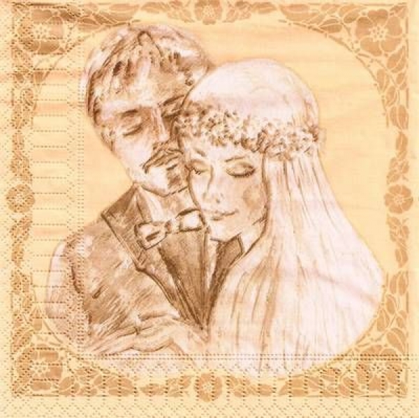 s9512 - Hochzeit - Servietten - Packung - 20 Stück