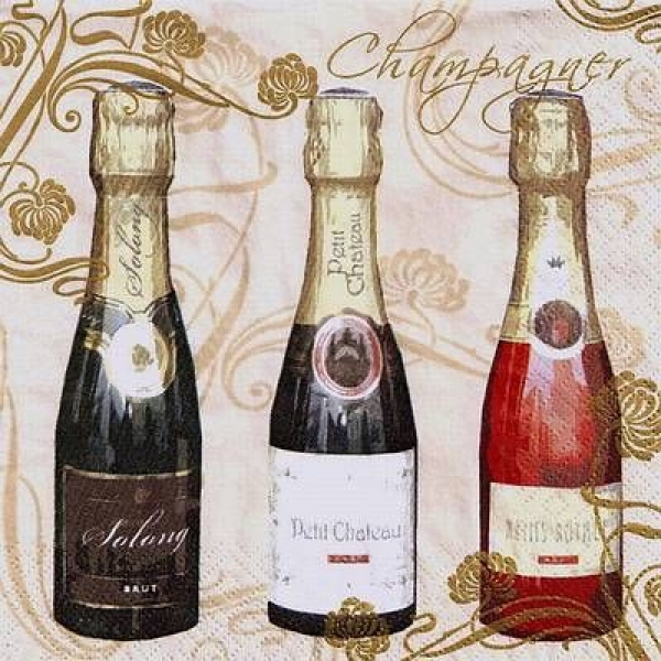 s9665 - Champagnerlaune - Napkins - Package - 20 pcs.