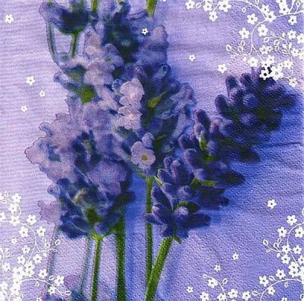 s9670 - Blue Lavender - Napkins - Package - 20 pcs.