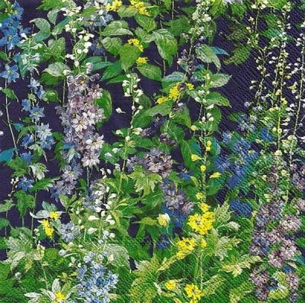 s9673 - Delphinium - blue - Servietten - Packung - 20 Stück