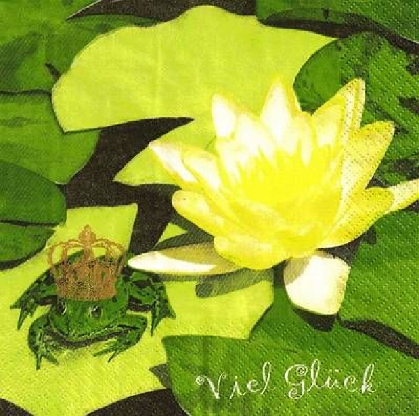 s9726 – Glücksfrosch - Servietten - Packung - 20 Stück