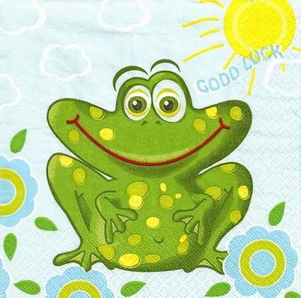 s9733 - Lucky Frogs - Servietten - Packung - 20 Stück
