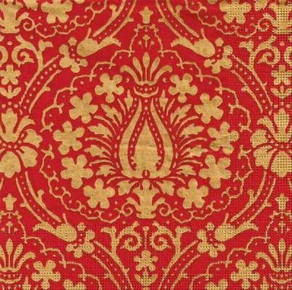 s9787 - Jaipur - red-gold - Servietten - Packung - 10 Stück