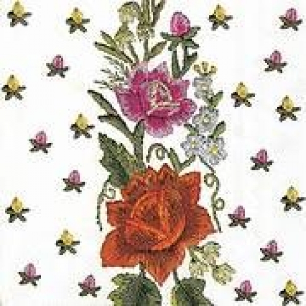 s9z10055 - Stickerei-Blumen - Napkins - Package - 20 pcs.