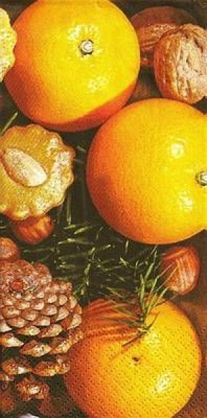 s9z10240 - Oranges & Cookies - Buffet - Servietten - Packung - 16 Stück