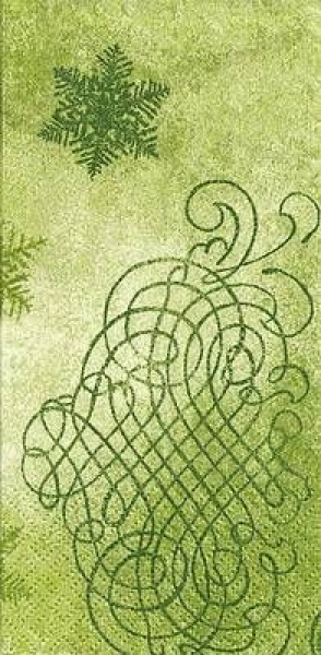 s9z10244 - Snowflake - green - Buffet - Servietten - Packung - 16 Stück