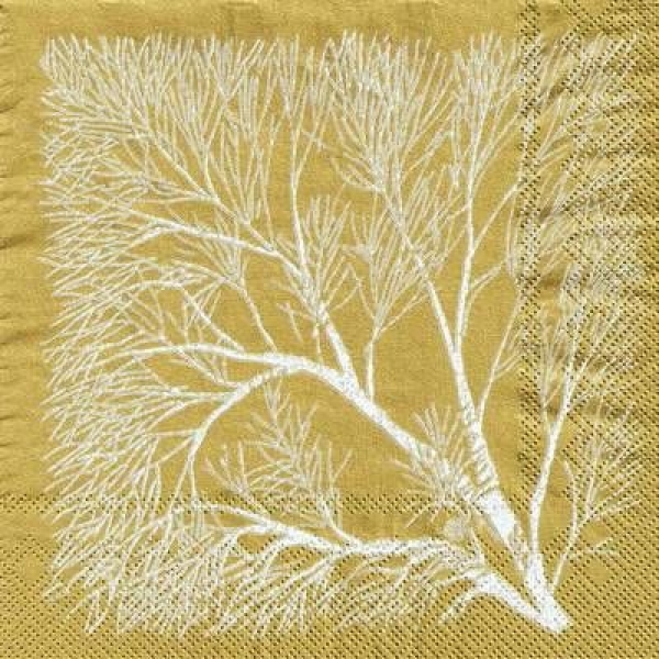 s9z10289 - Dendros - gold - Napkins - Package - 20 pcs.