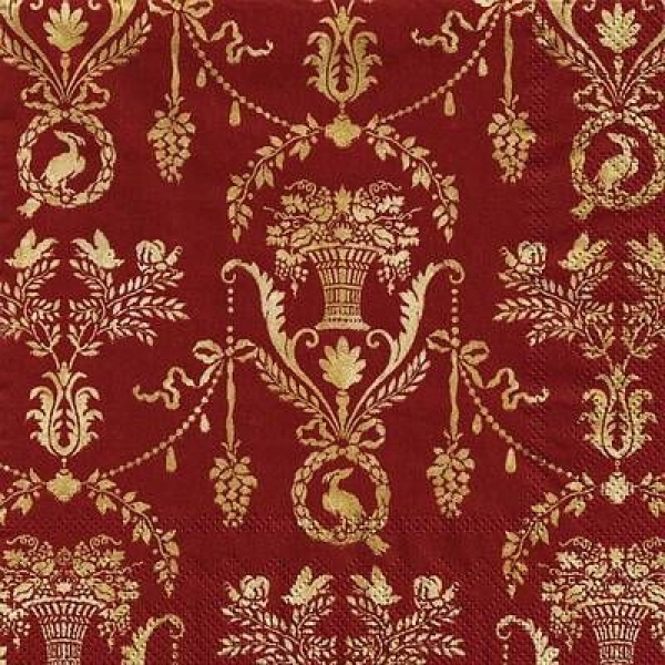 s9z10455 - Cornucopia - red/gold - Servietten - Packung - 20 Stück.