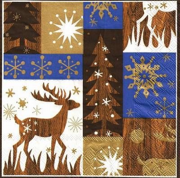 s9z10494 - Ingvar - blau - Napkins - Package - 20 pcs.