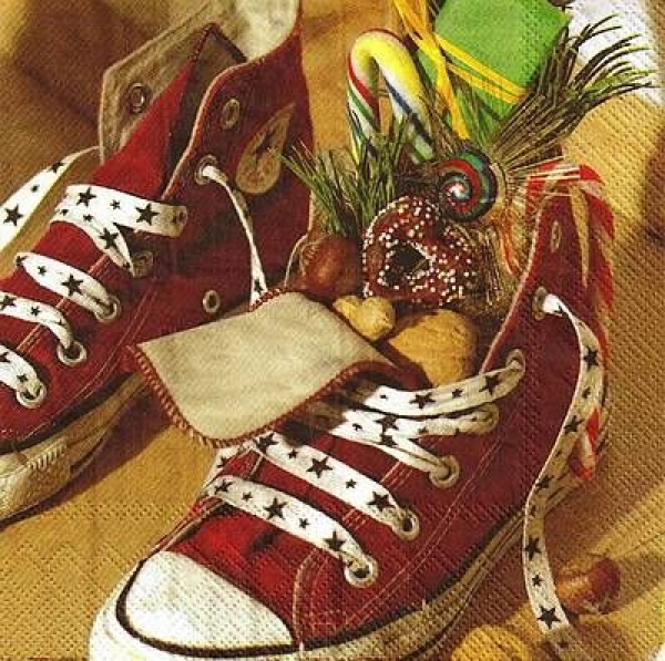 s9z10502 – Christmas Sneakers – Servietten – Packung – 20 Stück