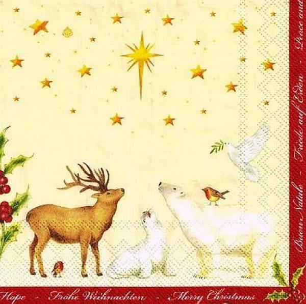 s9z10522 - Peace - cream - Napkins - Package - 20 pcs..