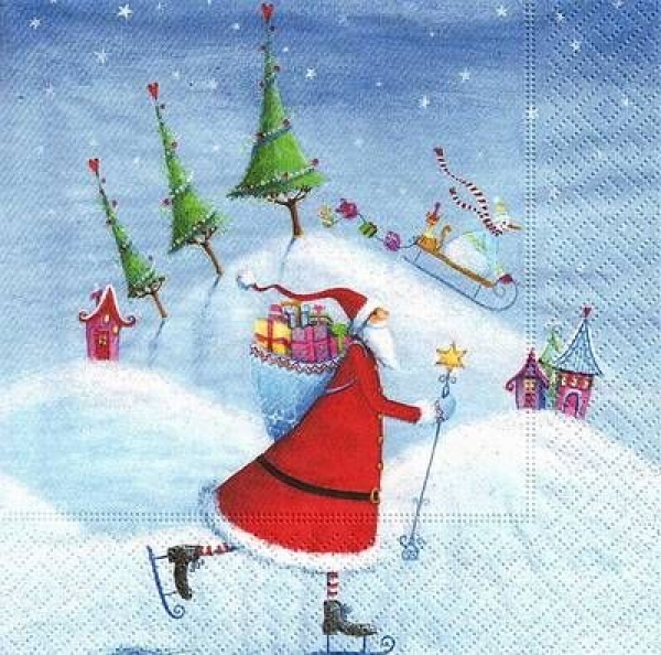 s9z10609 - Here comes Santa - Servietten - Packung - 20 Stück