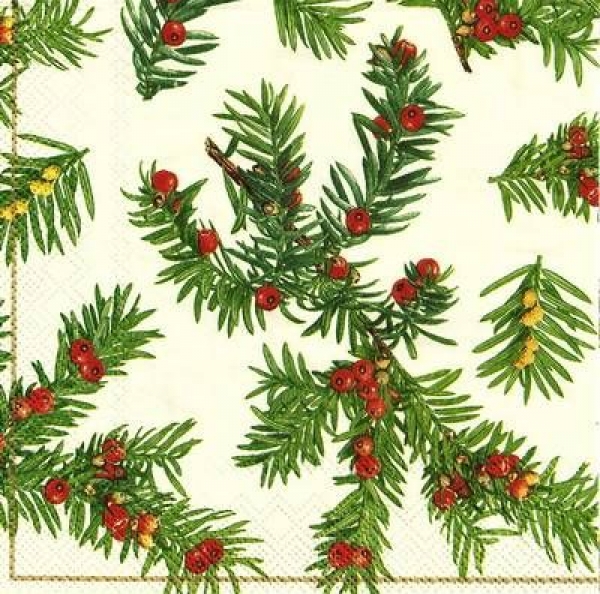 s9z10681 - Yew Zree - cream - Napkins - Package - 20 pcs.