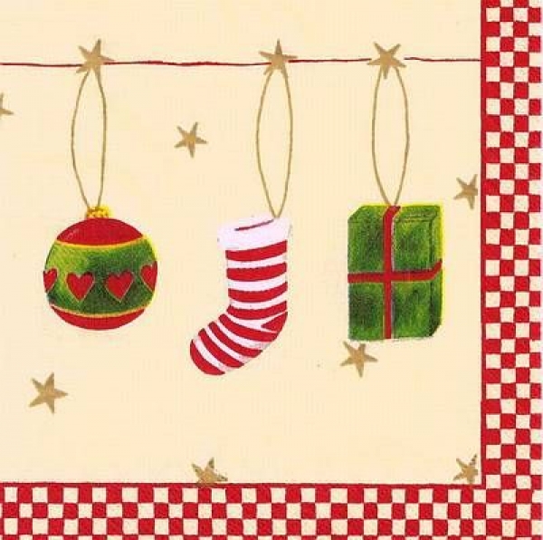 s9z10763 - Weihnachtsgirlande - Servietten - Packung - 40 Stück