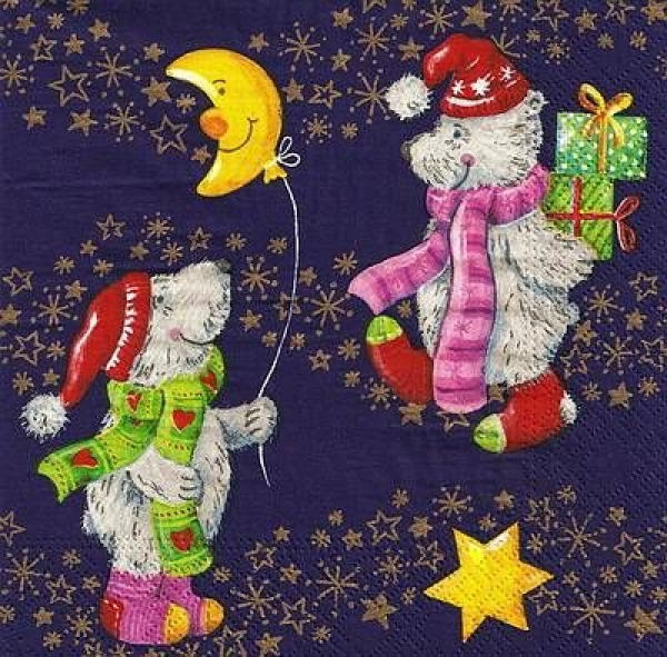 s9z10835 – Weihnachten – Eisbären – Servietten – Packung – 20 Stück