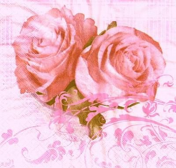 s9z10918 - Soft Roses - Napkins - Package - 20 pcs.