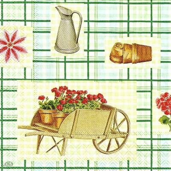 s9z11066 - Gardening - green - Servietten - Packung - 20 Stück