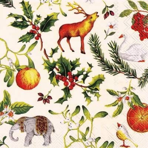 s9z11211 - Christmas Impressione - cream - Packung 20 St