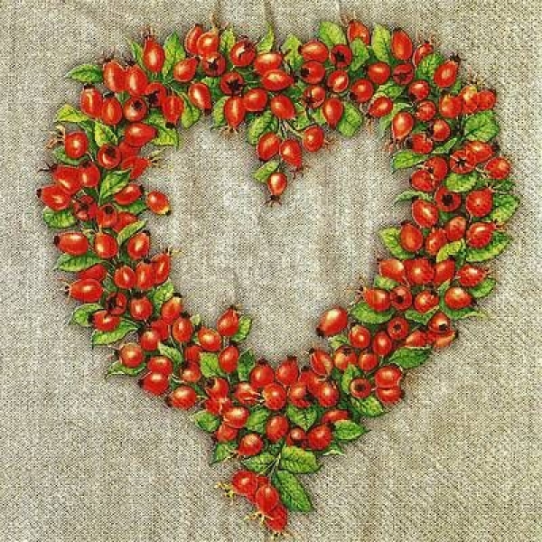s9z11289 - Heartfelt Wreath - Servietten - Packung - 20 Stück