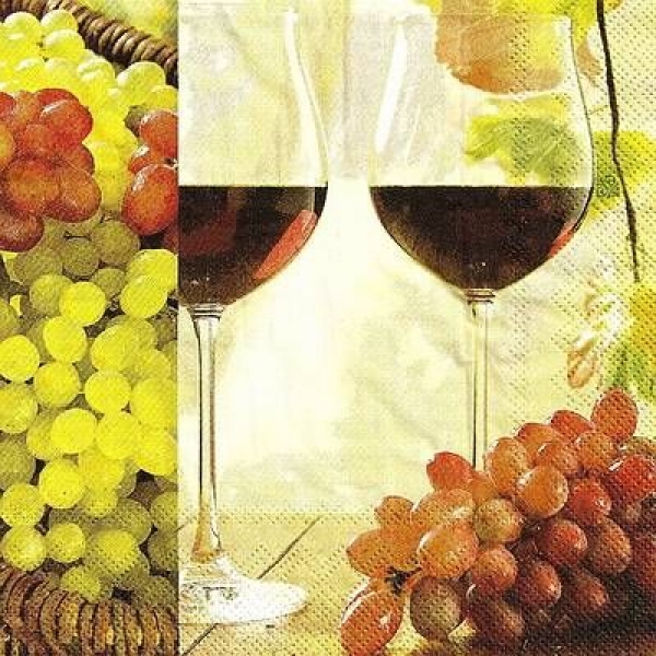 s9z11296 - Wine for Two - Napkins - Package - 20 pcs.