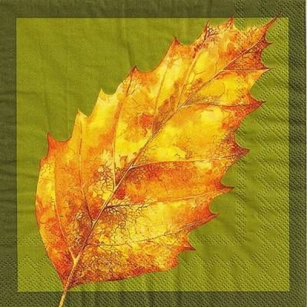 s9z11300 - Autumn Solitaire - green - Napkins - Package - 20 pcs.