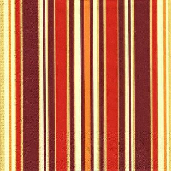 s9z11344 - Streifen - orange/ gelb-braun - Servietten - Packung - 40 Stück