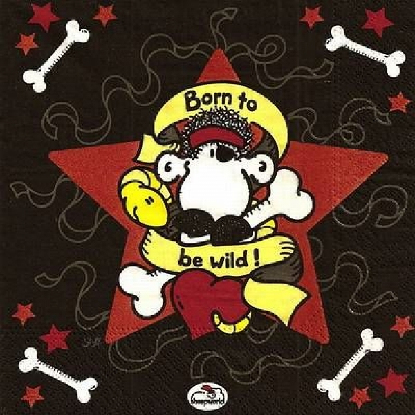 s9z11372 - Sheepworld-born to be wild - Servietten - Packung - 20 Stück