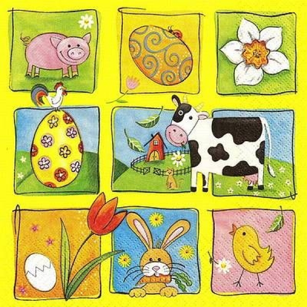 s9z11388 - Pig & Vow - Napkins - Package - 20 pcs.