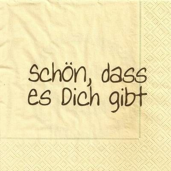 s9z11489 - Schön, dass es Dich gibt - Servietten - Packung - 20 Stück