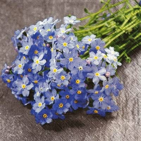 s9z11500 - Bunch of Blue Flowers - Servietten - Packung - 20 Stück